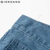 Mäns jeans giordano män jeans mustasch effekt lätta jeans klassiska fem pocket zip flue comfy denim jeans 13111011 j230728