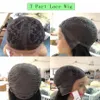 Malaio Curto Bob Wigs Kinky Curly 13x4x1 T Parte Front Renda Peruca de cabelo humano para mulheres pré arrancadas293I