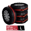 4st CAR FARTRESKRAVSFALL POLYESTER Auto Wheel Tires förvaringsväskor Fordonsdäck Tillbehör Dammsäkra skyddsstyling CAR281O