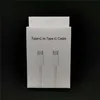 مربع الورق الأبيض مربع التجزئة عبوات الأكياس تغليف الأكياس للنوع C إلى نوع البيانات CATER سريع الشحن USB C Cable Cable Charger Universal
