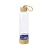 ウォーターボトルHF飲酒カップ天然クリスタルガラスエネルギーエリキシルドリンクボトルギフト注入器