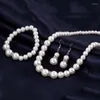Collana Orecchini Set 2023 Bracciale Perle Stile Tre Pezzi Gioielli Clavicola Personalizzati