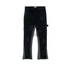 Jeans da uomo Vintage Streetwear Jeans svasati Pantaloni Hip Hop Spruzzi di inchiostro Salopette a gamba larga per uomo Jeans patchwork retrò alla moda J230728