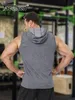 Mens Hoodies Sweatshirts Tacvasen Cotton Fitness Muscle Tank Topps ärmlösa huvtröjor Tshirts Summer Gym Workout Training Vests 230731