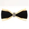 slap-up bow tie men luxury PU diamond bowtie wedding party business gift butterfly for men women dinner neckwear red blue321H