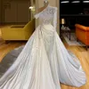 豪華な真珠のローブ・デ・マリー・ウェディングドレス