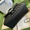 Bolsa pequena com alça superior 27cm Bolsa de ombro de designer 10A Qualidade espelhada Bolsas de couro genuíno com aba de luxo Bolsas crossbody luxuosas com caixa G019