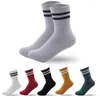 Sports Socks Herfst/Winter Nieuwe Stijl Twee-Bar Gestreepte Vrouwen Tube Sokken Mode Eenvoudige Sport