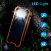 Cell Phone Power Banks PD 18W Fast Charging Solar Power Bank 30000mAh For iPhone 13 Xiaomi Powerbank External Battery Waterproof Poverbank with Light L230731