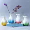 Jarrones de cerámica de color gradual en forma de corazón creativo hogar dormitorio comedor salón decoración mesa florero