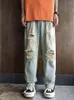 Jeans da uomo Y2k Boyfriend da donna larghi pantaloni di jeans bianchi pantaloni streetwear coreani pantaloni casual dritti Vintage Femme Fashion