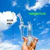 8 inch unique glass bong new showerhead glass water pipe functional recycler dab rigs