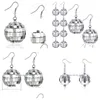 Dangle Lustre 24Mm Disco Ball Boucle D'oreille Rétro 70S Parti Bijoux Sier Boucles D'oreilles Pour Les Femmes Drop Delivery Dhgarden Dhdwc