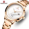 Inne zegarki NaviForce Watch Women Luksusowa marka prosta kwarcowa dama wodoodporna ręka na rękę Kobietowe modne zegarki Girl Clock Reloj Mujer J230728