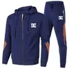 Heren Trainingspakken DC Pak Lente En Herfst Rits Jas Broek Hooded Sweater Business Casual Tweedelig Straat Sportkleding 230731