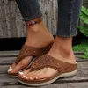 Sandalen Frauen 1315 Sommer Open Toe Beach Schuhe Flip Flops Keile bequem