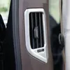 Telaio di uscita del condizionatore d'aria posteriore in acciaio inossidabile Trim 2 pezzi per BMW X5 G05 2019 Coperture decorative per colonna stile B in fibra di carbonio281O