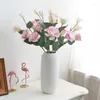 Flores decorativas de delfínio artificial de 70 cm - 4 hastes altas para decoração de casa de casamento