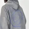 Erkek Hoodies Fashion Velvet Kalınlaştırılmış Süet Graffiti Baskılı Kazak Çift Sonbahar Kış Kışlı Kapüşonlu Yüksek Sokak Gevşek Üst Erkek Giysiler