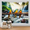 Carpets Parrot Bird Tapestry Wall Hanging Bohemian Hippie Beach Blanket Art Psychedelic Polyester Cloth Table Mat Home Room Decor Carpet R230731