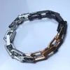 Bracciale Link Moda Bracciali firmati cubani Hip Hot Orange Black Sier Gold Bangle Gioielli di moda per uomo Donna Regalo s