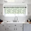 Curtain Flower Plant Tulle Kitchen Small Window Valance Sheer Short Bedroom Living Room Home Decor Voile Drapes