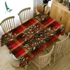 Bordduk Christmas Plaid mönster TABLEDDEKT ANTifouling Creative Santa Table Tabelduk Europeisk nyår Restaurang Dekoration R230726