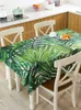Stołowy materiał rośliny liście wydruku Wodoodporny obrus stołowy tkanina prostokątna herbaty liście stół okładka stolika r230731