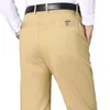 Men's Pants Summer Thin Middle-aged And Elderly Pure Cotton Casual Suit High Waist Deep Crotch All Long