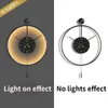 Decorative Objects Figurines Modern Home Decoration LED Lighting Clock Living Room Mute Wall Creative Restaurant 230731