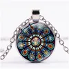 Pendentif Colliers Gothique La Rosace Sautoir Romantique Mandala Motif Notre Dame De Paris Art Pendentifs En Cristal Pour Les Femmes Ban Dhthr