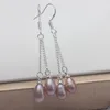 Dangle Earrings FYSL Silver Plated Many Colors Water Drop Pearls For Women Link Chain Jewelry