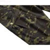 Camouflage Mannen Hip Hop Biker Uitgerekt Jeans Streetwear Geplooide Joggers Slanke mannen Bekrast Broek Pantalones Hombre L230731