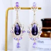 Dangle Earrings KellyBola Exclusive Luxury Clear Crystal Pendant Women's Wedding Party Anniversary Daily Fashion Jewelry Accessories