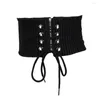 Ceintures Femmes Élastique Stretch Taille Large Ceinture Robe Ceinture Waspie Corset 2 Couleurs