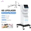 Vertikal 6D Lipolaser Slimming Machine Laser Slant Machine Viktminskningsanordning 600W Power Cold Lipo Laser Fast Slimning Beauty Equipment Lipolaser Fat Borttagning