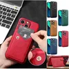 PU Leather Wallet Work With Megnetic Car Mount Holder Cases Flip Card Pocket Stand Shockproof Cover For iPhone 14 Pro Max 13 12 11 X XR XS 8 7 Plus Samsung S22 S23 Ultra