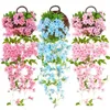 Dekorative Blumen, künstliche gefälschte Blumenreben, Simulationspflanze für Zuhause, Outdoor, Garten, Wand, Zaun, DIY, Hochzeit, Party, Hängekörbe, Dekor