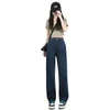 Jeans de mujer Denim 2023 Primavera Verano lavado Vintage Slim pantalones de pierna ancha bolsillos de cintura alta ropa YCMYUNYAN