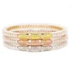 Цвет брака 3pcs/set Light Coffee strinestone Crystal блеск силиконовый браслет Brackling Fashion Jelly Bangles для женщин девочек