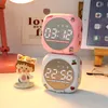 Relógios de mesa de mesa Mini Despertador Bluetooth Ser Alto Volume Subwoofer Externo Multifuncional Casa Cute Cartoon Girl Pequeno Estéreo Led 230731