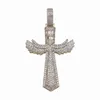 Designer Jewelryfactory Custom Hip Hop Iced Out Angel Wings Cross Design Pendant S925 Silver 9K 10K 14K 18K Gold Moissanite Diamond Pendant