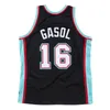 Grizzlie Jason Williams Basketball Jersey Vancouver Mike Bibby Shareef Abdur-Rahim Pau Gaso Bryant Reeves Throwback Green Blanc Black Taille S-xxl