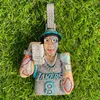 Дизайнерский ювелирный тестер Custom Emamel Lakers Team 3d Charm VVS Moissanite Pendant 9 CTW Iced Out Подвеска