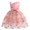 Girl Dresses Baby Girls Party Clothing Dress 2023 In Butterfly Embroidery Net Yarn Princess Flower Children Wedding 2-10Y