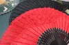 Éventail pliant en dentelle de 23cm, produits de Style chinois, éventail de danse espagnol, Style chinois, rouge, noir, défilé de célébrité, artisanat