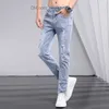 Męskie spodnie wiosna/lato 2023 Nowe elastyczne solidne dżinsy swobodny komfort wysokiej jakości Slim-Fit Pants 28-36 Z230731