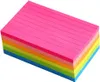 Notes autocollantes doublées 3 x 5/4 x 6/6 x 8 po Post-it ligné lumineux Blocs-notes super collants colorés Son adhésif puissant 5