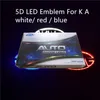 5D CAR LED EMBLEM BADGE Auto Symbols Logo Baklig ljus vit blå röd storlek 130x65mm245f