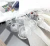 Bottiglie 3x 6-40 mm Sfera di vetro vuoto con un buco a bolla rotonda fial globo Orbs Risultati di gioielli Accessori a sospensione